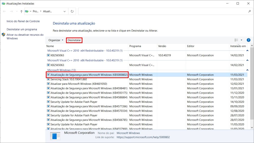 Como remover atualização do Windows 10 - Passo 4