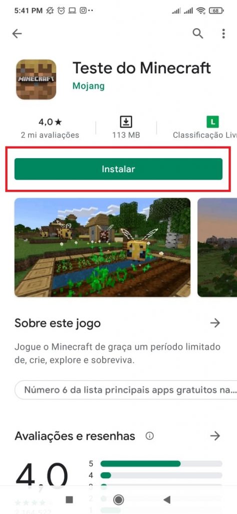 Como baixar Minecraft de graça no celular Android