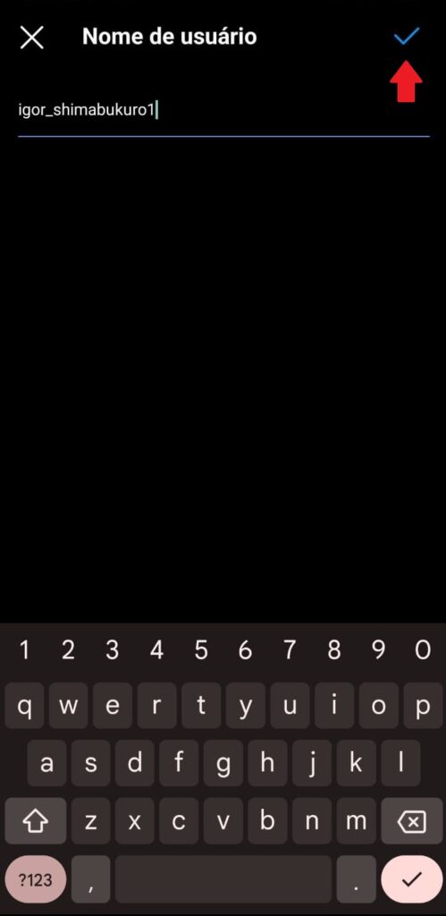 Como mudar o nome de usuário do Instagram - Passo 3