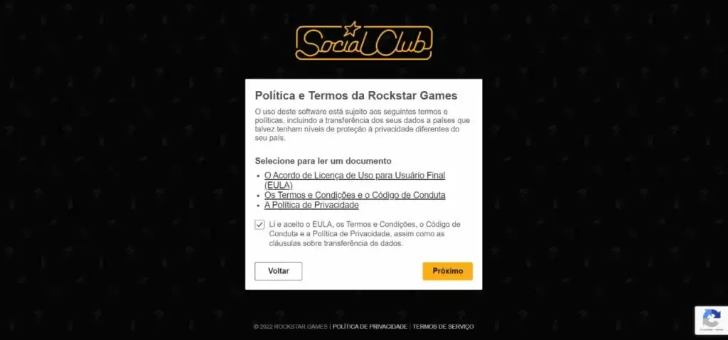 Aprenda a criar uma conta no Rockstar Social Club 3 Rockstar Social Club