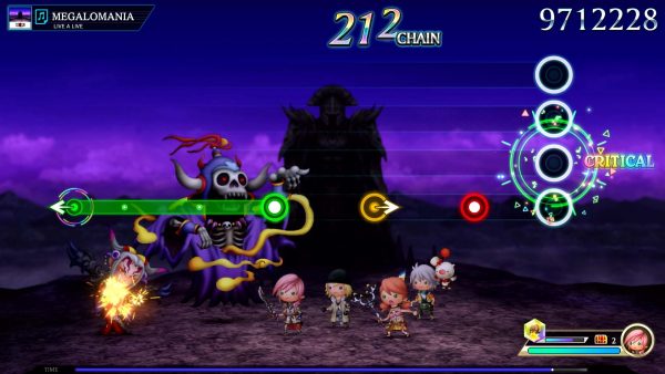 Imagem mostra cena do jogo Theatrhythm Final Bar Line, da Square Enix