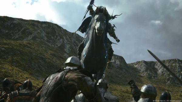 Imagem mostra cenas de divulgação do jogo "Final Fantasy XVI", da Square Enix