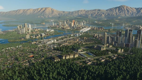 Imagem de divulgação do jogo Cities: Skylines 2, da Paradox Interactive