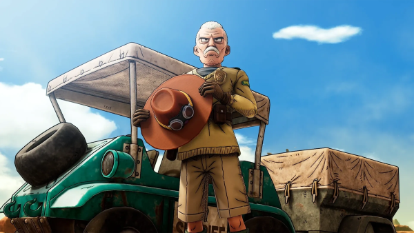 Imagem mostra cena do jogo SAND LAND, de Akira Toriyama