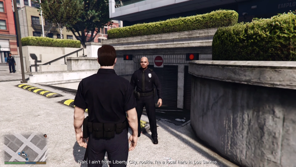 Imagem mostra arte conceitual e cenas de Inworld Sentient Streets, um mod de GTA V