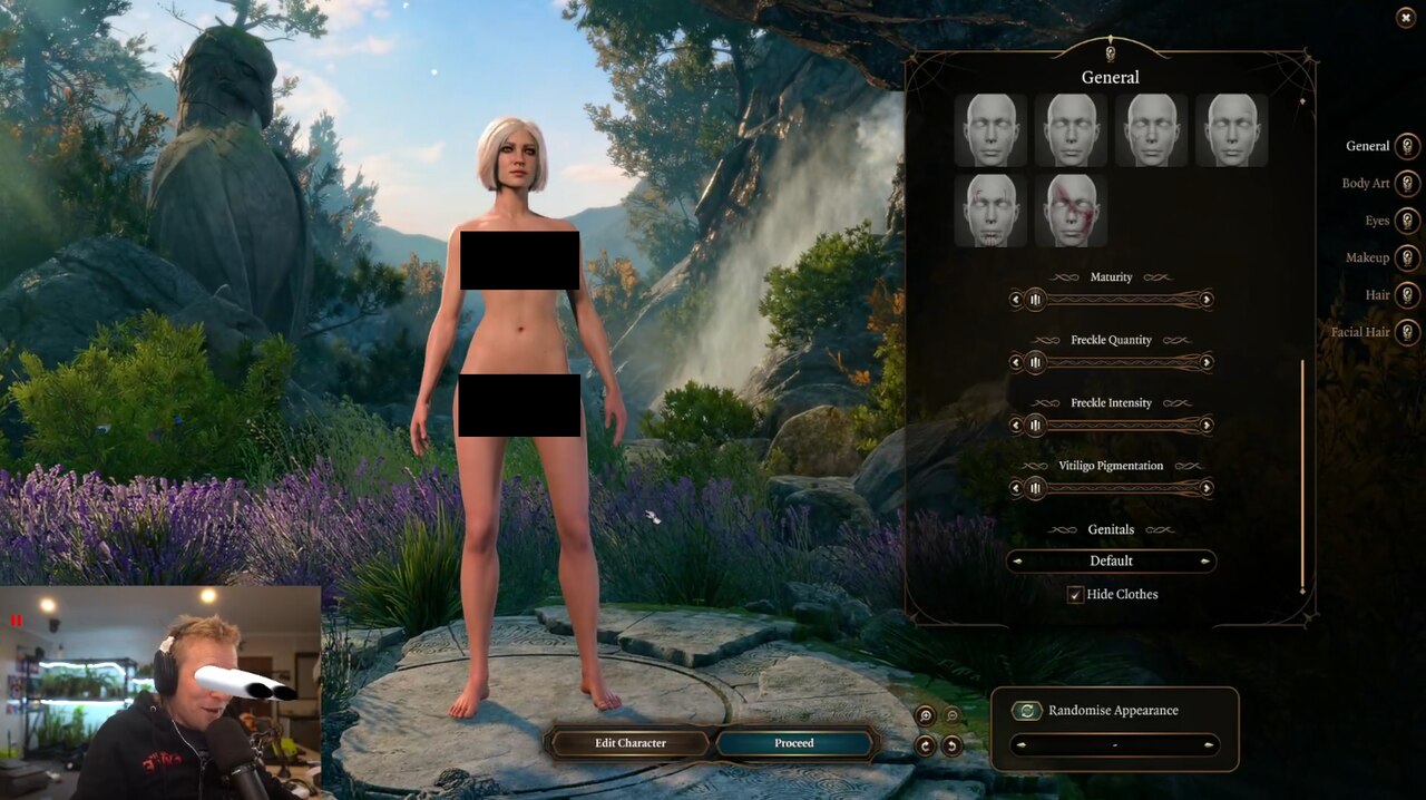 Nudez explícita de Baldur’s Gate 3 surpreende streamers da Twitch