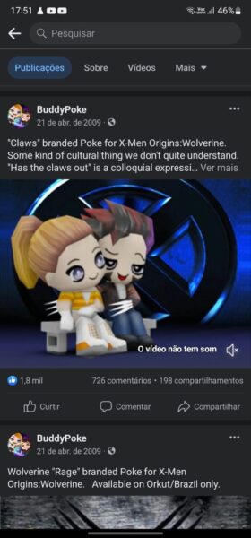 Imagem mostra o perfil do BuddyPoke no Facebook