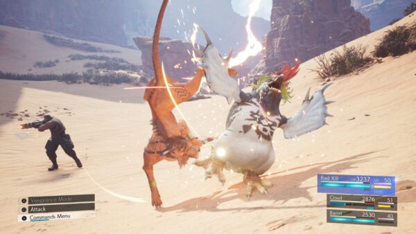 Imagem mostra cena de Final Fantasy VII Rebirth