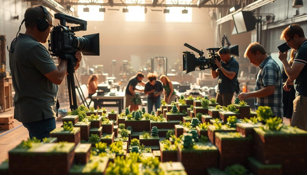 produção do filme minecraft