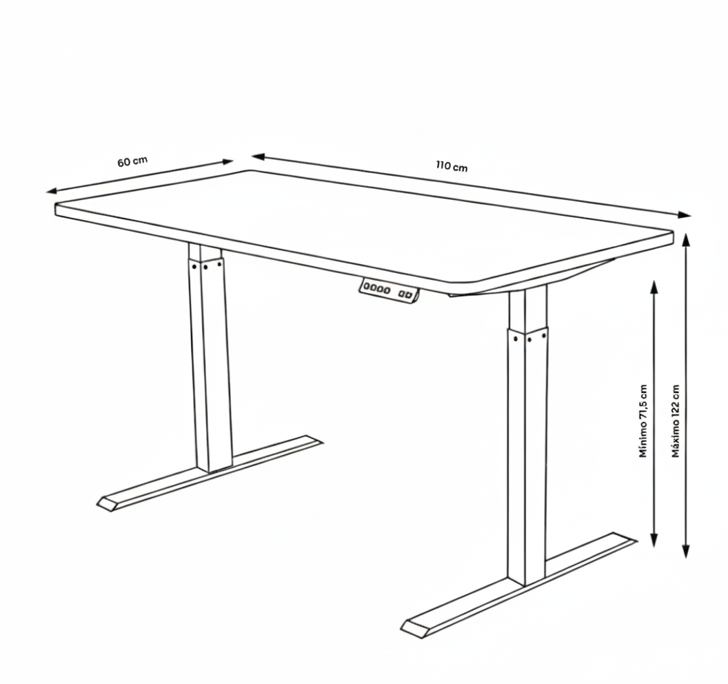 Nova Mesa Office Husky Zenith 900 PRO: A Revolução Ergonômica no seu Setup 2 Medidas Husky Zenith 900 PRO