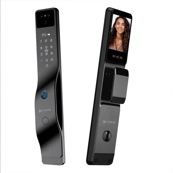 KABUM! smart Security: A fechadura com reconhecimento facial que te conhece 2 A Fechadura KABUM! smart Security vista de lado