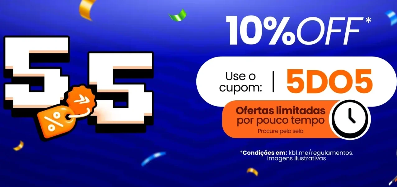 05 do 05 KaBuM!: A explosão de cupons do Mega Maio