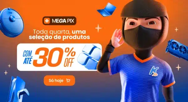 Calendário de ofertas Mega Maio KaBuM! 2026: Veja as campanhas diárias 3 No Mega Pix KaBuM! você sai na frente escolhendo o Pix como forma de pagamento